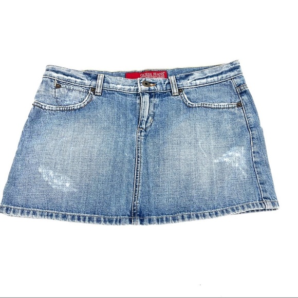 Guess Women’s Blue Jean Skirt 28 - Picture 1 of 4